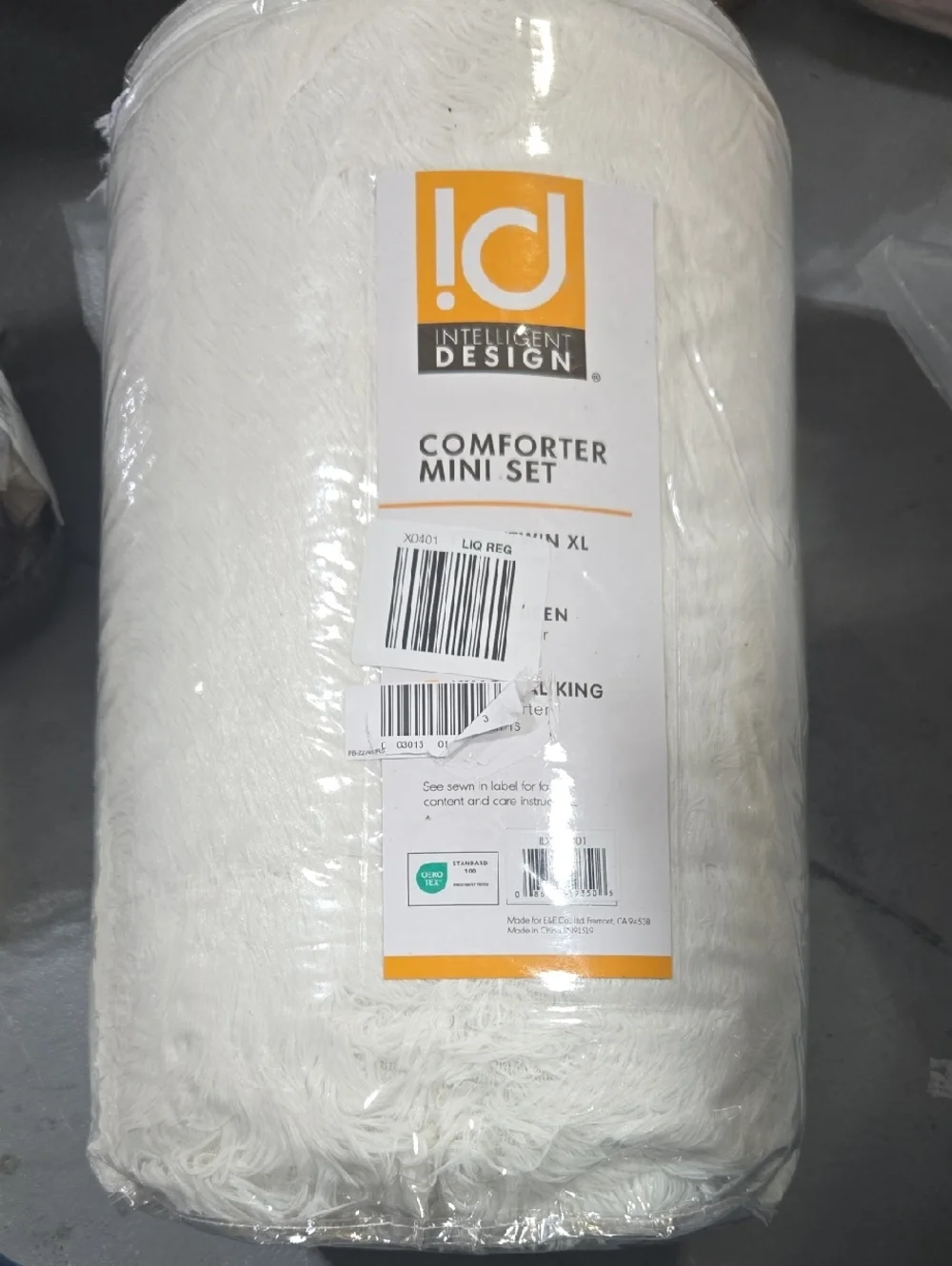 Intelligent Design Leena Shaggy Faux Fur Comforter Mini Set Ivory
